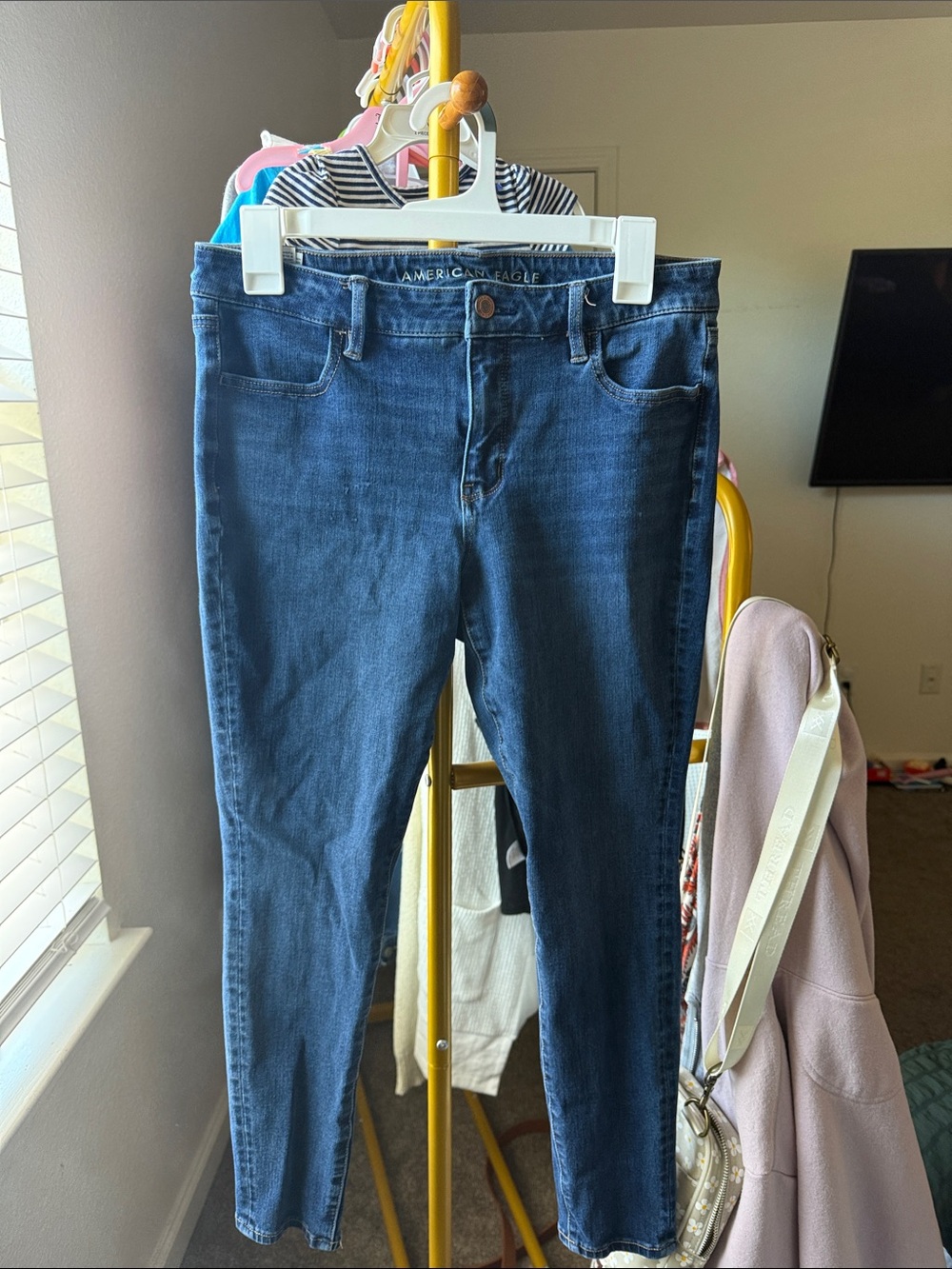American Eagle Outfitters Dark Indigo Skinny Jeggings Short